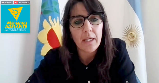 María Elena Alcaraz - Coordinadora de Foros Internacionales para el Desarrollo de la AMEXCID, en representación de la Alianza Global para la Cooperación Triangular Eficaz